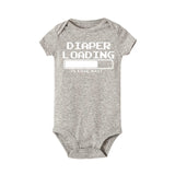 Funny letter print Diaper is loading please wait Baby Boy Clothes Baby Rompers Newborn girl Clothing Jumpsuit  roupa de bebe