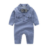 Kimocat new High quality spring and autumn Lucky No.7 Fashion Newborn Baby Ropmer Cartoon Long Sleeve Baby Boy  Clothes