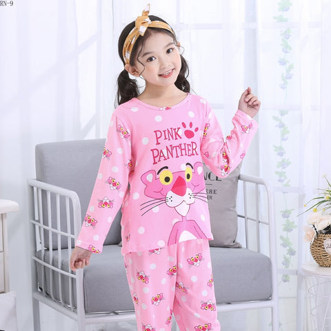 Pajamas Suit for Girls Spring Cartoon Kids Pijamas Set Thin Girls Sleepwear Baby Cute Long Sleeve Nightwear Boys Pajamas Set