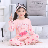 Pajamas Suit for Girls Spring Cartoon Kids Pijamas Set Thin Girls Sleepwear Baby Cute Long Sleeve Nightwear Boys Pajamas Set