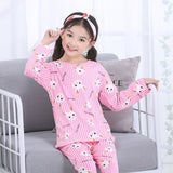 Pajamas Suit for Girls Spring Cartoon Kids Pijamas Set Thin Girls Sleepwear Baby Cute Long Sleeve Nightwear Boys Pajamas Set