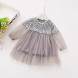 Spring Baby Dresses Girls Birthday Long Sleeves Princess Dress Embroidery Elegant Newborn Cute Party Dresses Summer