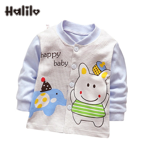 Halilo Baby Girls T Shirts Long Sleeve Spring Autumn Baby Girls Tops Tees Infant T Shirt Newborn 100% Cotton Boy Shirts Clothing