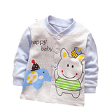 Halilo Baby Girls T Shirts Long Sleeve Spring Autumn Baby Girls Tops Tees Infant T Shirt Newborn 100% Cotton Boy Shirts Clothing