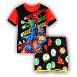 Kids Boys Girls Clothes Baby Pajamas Summer Short Sleeved Set Cartoon Spiderman Minnie Lackey Children's Sleepwear