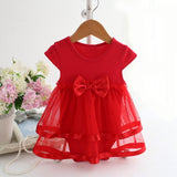 Summer New Fashion Baby Girls Infant Birthday Tutu Bow Clothes Party Jumpsuit Princess Romper Dress Wholesale Free Ship Z5