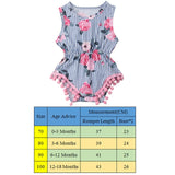 Infant Newborn Baby Girls Romper Summer Baby Clothes Flower Watermelon Print Tassel Jumpsuit Playsuit Sunsuit Baby Girl Costumes