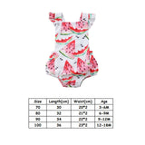 Infant Newborn Baby Girls Romper Summer Baby Clothes Flower Watermelon Print Tassel Jumpsuit Playsuit Sunsuit Baby Girl Costumes