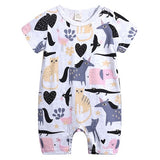 Summer New style baby rompers Short sleeve Newborn Infant Baby Boy Girl clothes Cute Cartoon Printed Jumpsuit Climbing Clothes