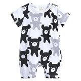 Summer New style baby rompers Short sleeve Newborn Infant Baby Boy Girl clothes Cute Cartoon Printed Jumpsuit Climbing Clothes