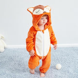 Baby Cartoon Romper Newborn Hooded Inflant Clothing Boy Girl Pajamas Animal Onesie Jumpsuit Pikachu Costume Flannel Baby Rompers