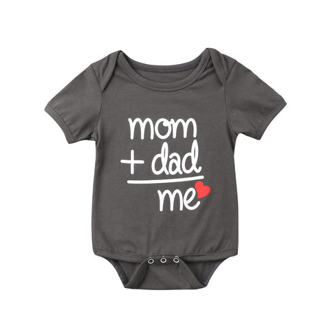 2019 Hot Family Love Newborn Baby Boy Girl Clothes Body Short Sleeve Letter Romper Jumpsuit Outfit Mom Dad Me