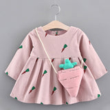 Dot Princess Baby Girl Dress Party Birthday Dress 2019 Spring baby Girls Clothing Suits Knitted Shirts Strap Ruffle Dresses