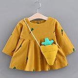 Dot Princess Baby Girl Dress Party Birthday Dress 2019 Spring baby Girls Clothing Suits Knitted Shirts Strap Ruffle Dresses