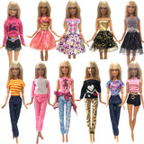 NK 2019 New Doll Clothes Handmade Party Doll's Dress Fashion Clothes Gown For Barbie Doll Baby Gift DIY Toys Mix Style 025A JJ