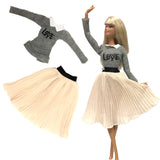 NK 2019 New Doll Clothes Handmade Party Doll's Dress Fashion Clothes Gown For Barbie Doll Baby Gift DIY Toys Mix Style 025A JJ
