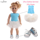 3 Styles Pretty Suit(Dress Or Pants+T-shirt) Fit 18 Inch American&43 CM Baby Doll Clothes Accessories,Girl's Toys,Generation