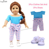 3 Styles Pretty Suit(Dress Or Pants+T-shirt) Fit 18 Inch American&43 CM Baby Doll Clothes Accessories,Girl's Toys,Generation